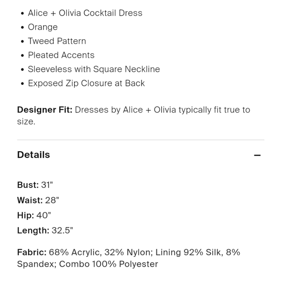 SOLD Alice + Olivia Tweed Pattern Mini Dress - Picture 14 of 14